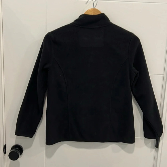 Karen Scott black fleece zip up size small - Picture 7 of 10